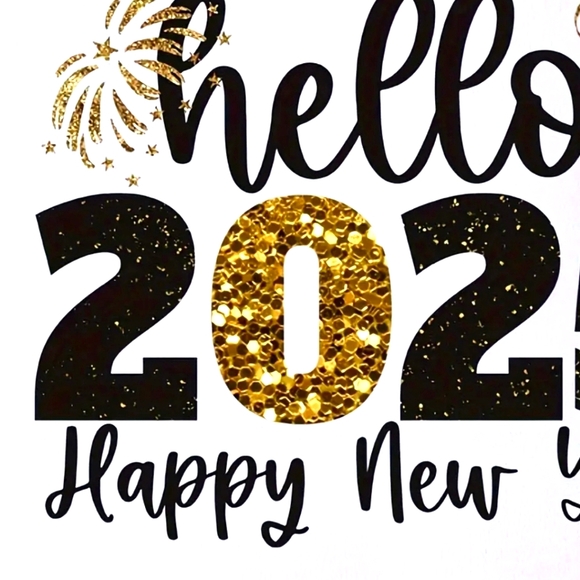 HELLO 2025 CELEBRATION BABY SIZE 6-9 MONTH ONESIE NWOT - Picture 6 of 6